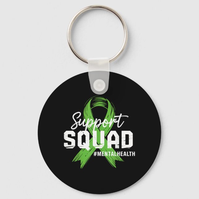 Porte-clés Équipe de soutien Sensibilisation à la santé menta (Recto)