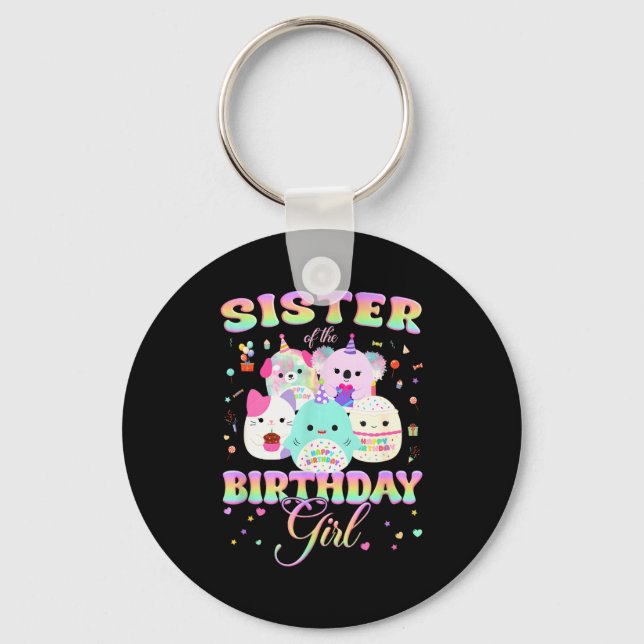 Porte-clés Équipe de Squish Familiale d'Anniversaire Sœur de  (Recto)