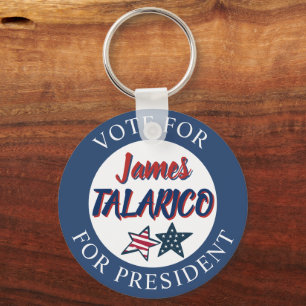 Porte-clés Équipe de taille énorme James Talarico pour présid