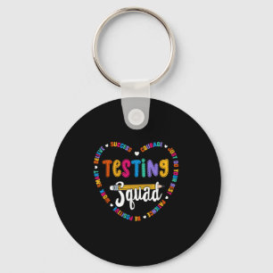 Porte-clés Équipe de test Jour de motivation Mots Cœur Te