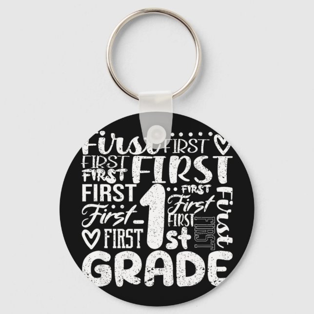 Porte-clés équipe de typographie de 1re année enseignant de p (Recto)