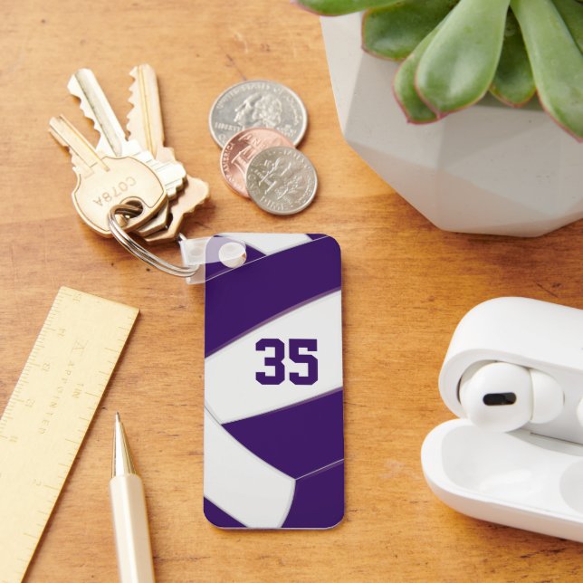 Porte-clés équipe de volley-ball maillot d'athlète numéro pou (Bureau)