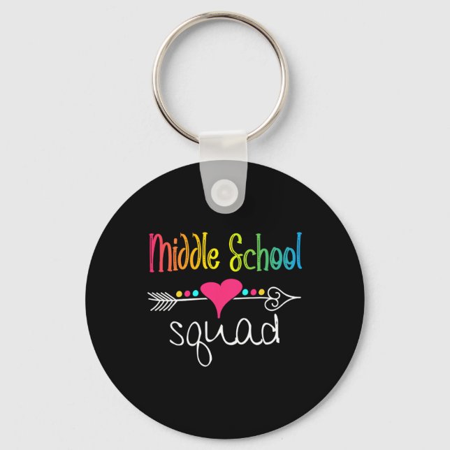 Porte-clés Équipe D'Enseignants De L'École Secondaire Retour  (Recto)