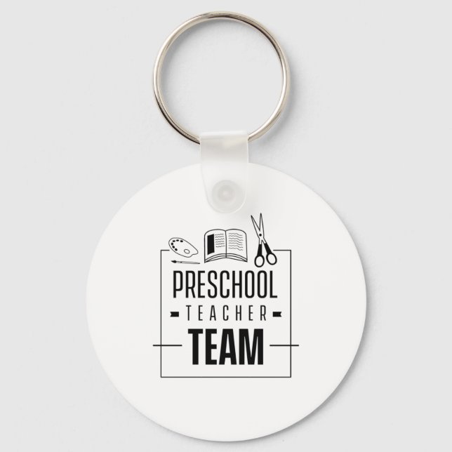 Porte-clés Équipe d'enseignants préscolaires (Recto)