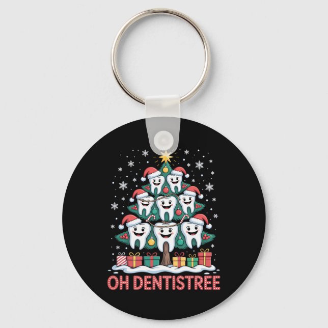 Porte-clés Équipe dentaire de Noël Oh Dentistree  (Recto)