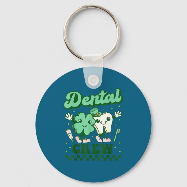 Porte-clés Équipe dentaire drôle dent dentiste St-Patrick (Recto)