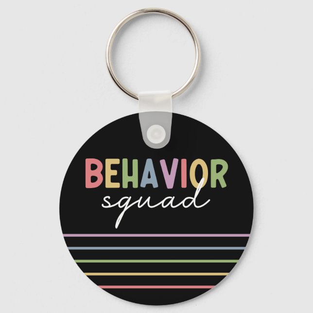 Porte-clés Équipe du comportement | Thérapiste comportemental (Recto)