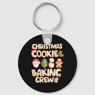 Porte-clés Équipe du roi des biscuits de Noël Famille Christm