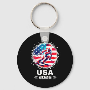 Porte-clés Équipe États-Unis 2026 chemise de ski pour hommes 