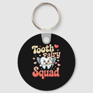 Porte-clés Équipe Fée des Dents Mignon Câlin Dent Rétro Humou