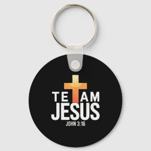 Porte-clés Équipe Jésus Jean 3_16 - Bible Religieuse Chrétien