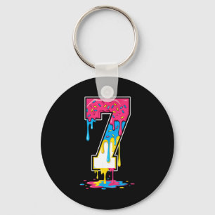 Porte-clés Équipe Numéro 7 Srts Glace Crème Tomber Correspond