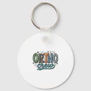 Porte-clés Équipe Ortho Vintage Équipe Dentaire Vector Design