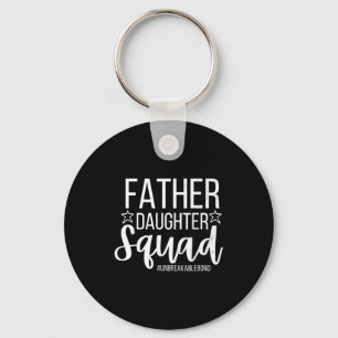 Porte-clés Équipe Papa Fille Fête Des Pères Correspondant Pap