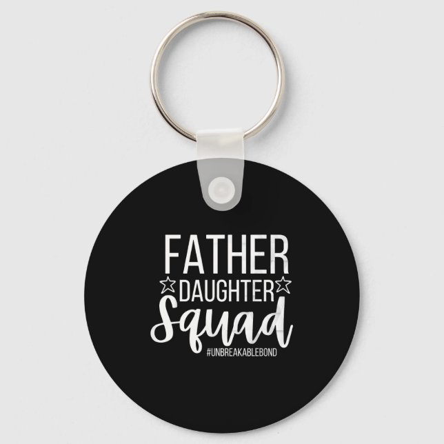 Porte-clés Équipe Papa Fille Fête Des Pères Correspondant Pap (Recto)
