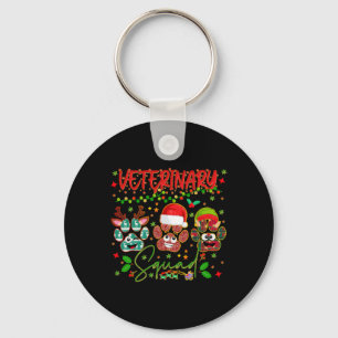 Porte-clés Équipe vétérinaire Paw Noël vétérinaire Tech Xmas