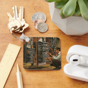 Porte-clés Équipement de fixation vintage de technicien radio