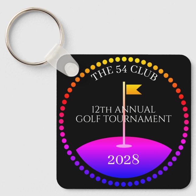 Porte-clés Équipement de golf de tournoi moderne (Recto)