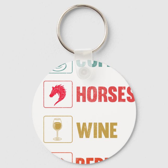 Porte-clés Équitation Cheval Drôle Cavalier Maman Équestrie (Recto)