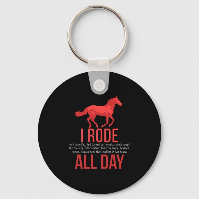 Porte-clés Équitation - Cheval Ride Cadeau (Recto)