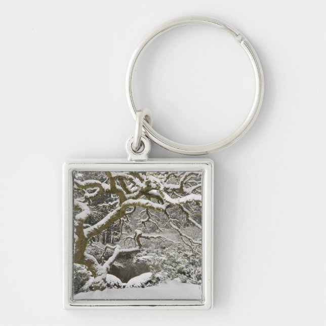 Porte-clés Érable japonais couvert de neige (Devant)