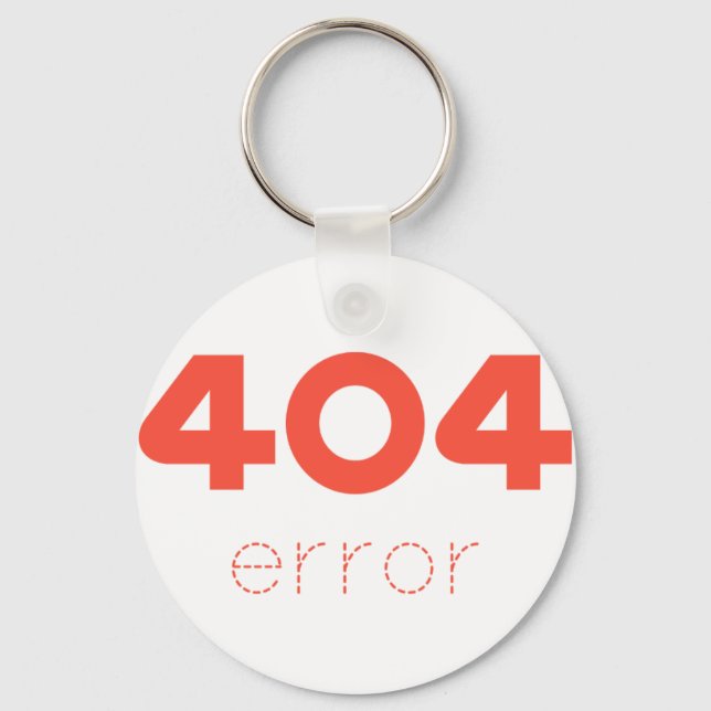 Porte-clés Erreur 404 (Recto)