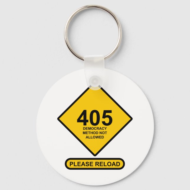 Porte-clés Erreur 405 : Méthode Démocratique Non Autorisée (Recto)