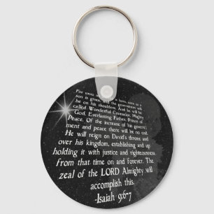 Porte-clés Ésaïe 9:6-7 Pour nous, un enfant est né - Jésus