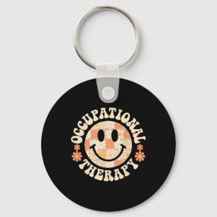 Porte-clés Escadron de thérapie ergothérapeute florale Retro