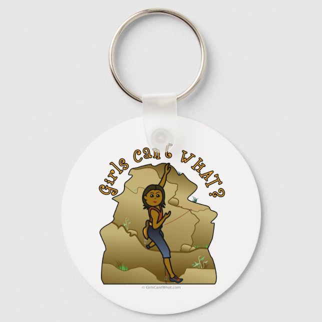 Porte-clés Escalade de roche pour femme noire (Recto)