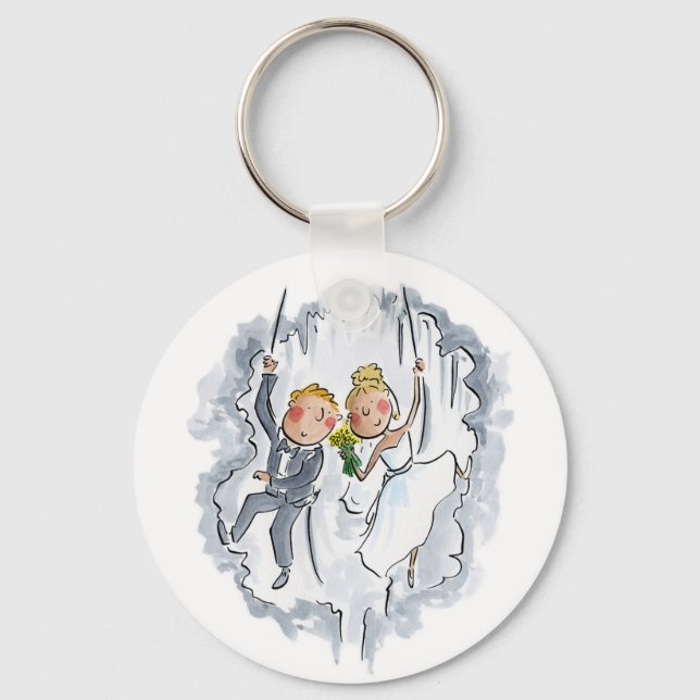 Porte-clés Escalade Mariage Couple (Recto)