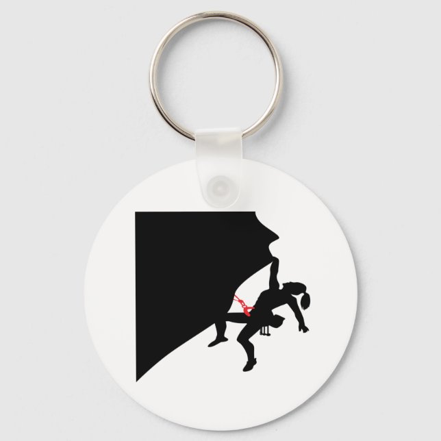 Porte-clés Escalade Mountain Girl Black Silhouette (Recto)