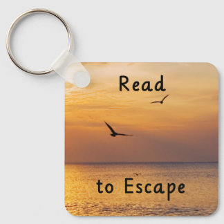 Porte-clés Escape to Read Keychain | Book Lover Reading Quote