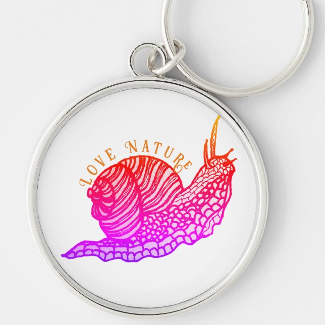 Porte-clés Escargot dans le style graphique (Devant)