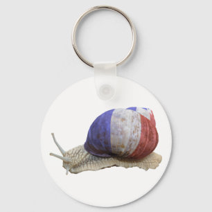 Porte-clés Escargot français de drapeau