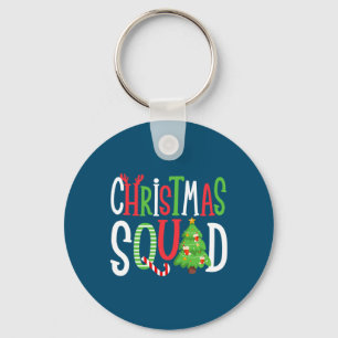 Porte-clés Escouade de Noël Drôle Jeu de Noël Famille d'arbre