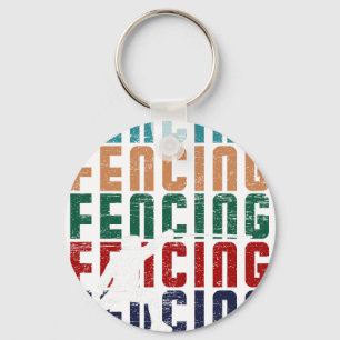 Porte-clés Escrimeur Conception Rétro Vintage