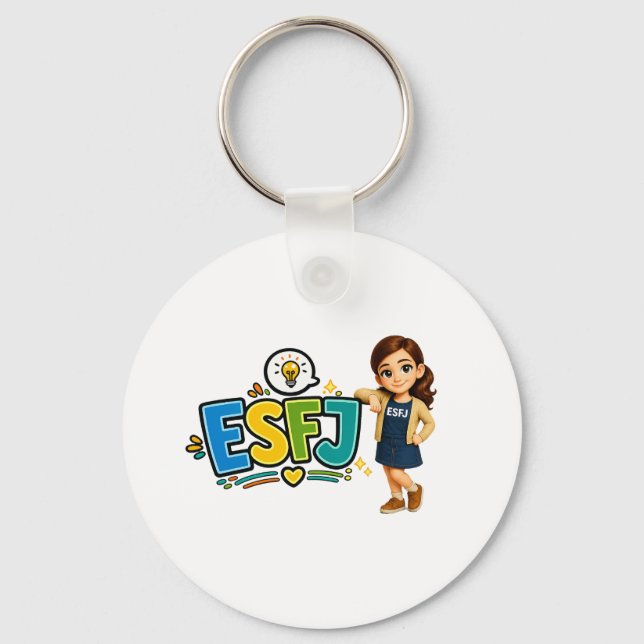 Porte-clés ESFJ — A Construtora de Conexões (Recto)