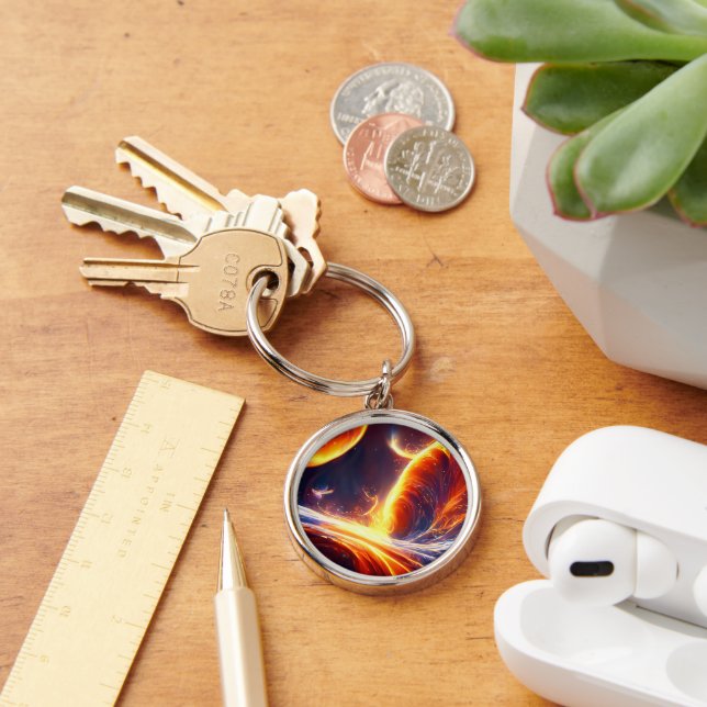 Porte-clés Espace d'eau de feu (Bureau)