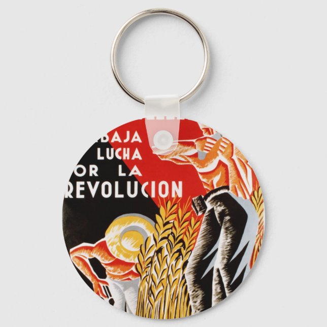 Porte-clés Espagne guerre civile CNT-FAI poster original 1936 (Recto)