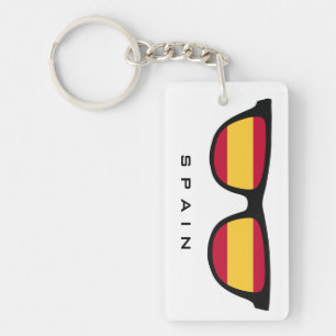Porte-clés Espagne Nuances de texte et de couleur personnalis
