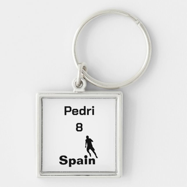 Porte-clés Espagnol Football, personnalisable (Devant)