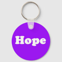 Espère une pensée positive Porte - clé pourpre