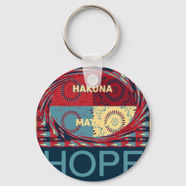 Porte-clés Espoir Pacifique : Un Design Calme Hakuna Matata (Recto)