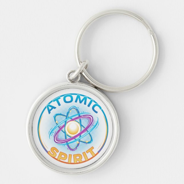 Porte-clés Esprit atomique : Science et Spiritualité s'unisse (Devant)
