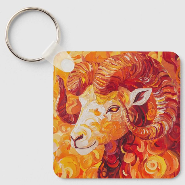 Porte-clés Esprit Capricorne Solaire Ardente (Recto)