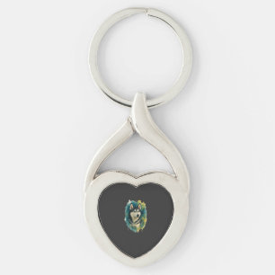 Porte-clés Esprit de Husky Aquarelle Majesté