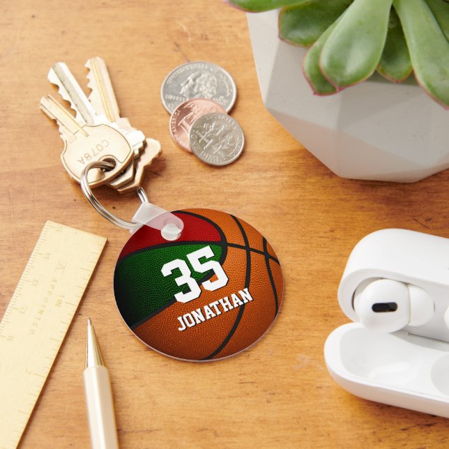 Porte-clés esprit de l'équipe de basket-ball vert rouge idées (Bureau)