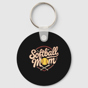 Porte-clés Esprit de sport de maman de softball