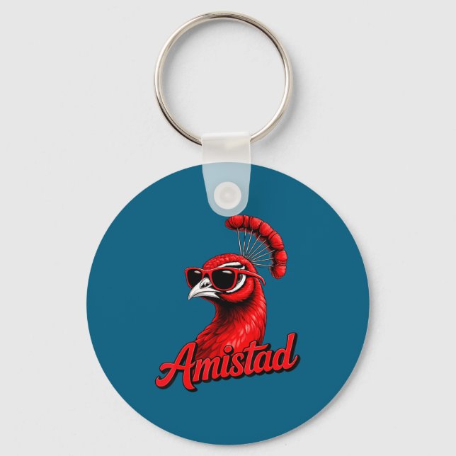 Porte-clés Esprit minimal de l'école d'amitié de la maison Am (Recto)